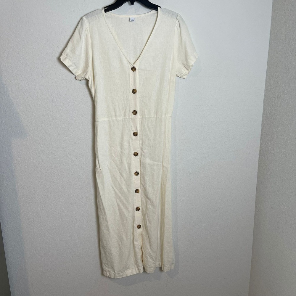 Old Navy Cream Midi Dress